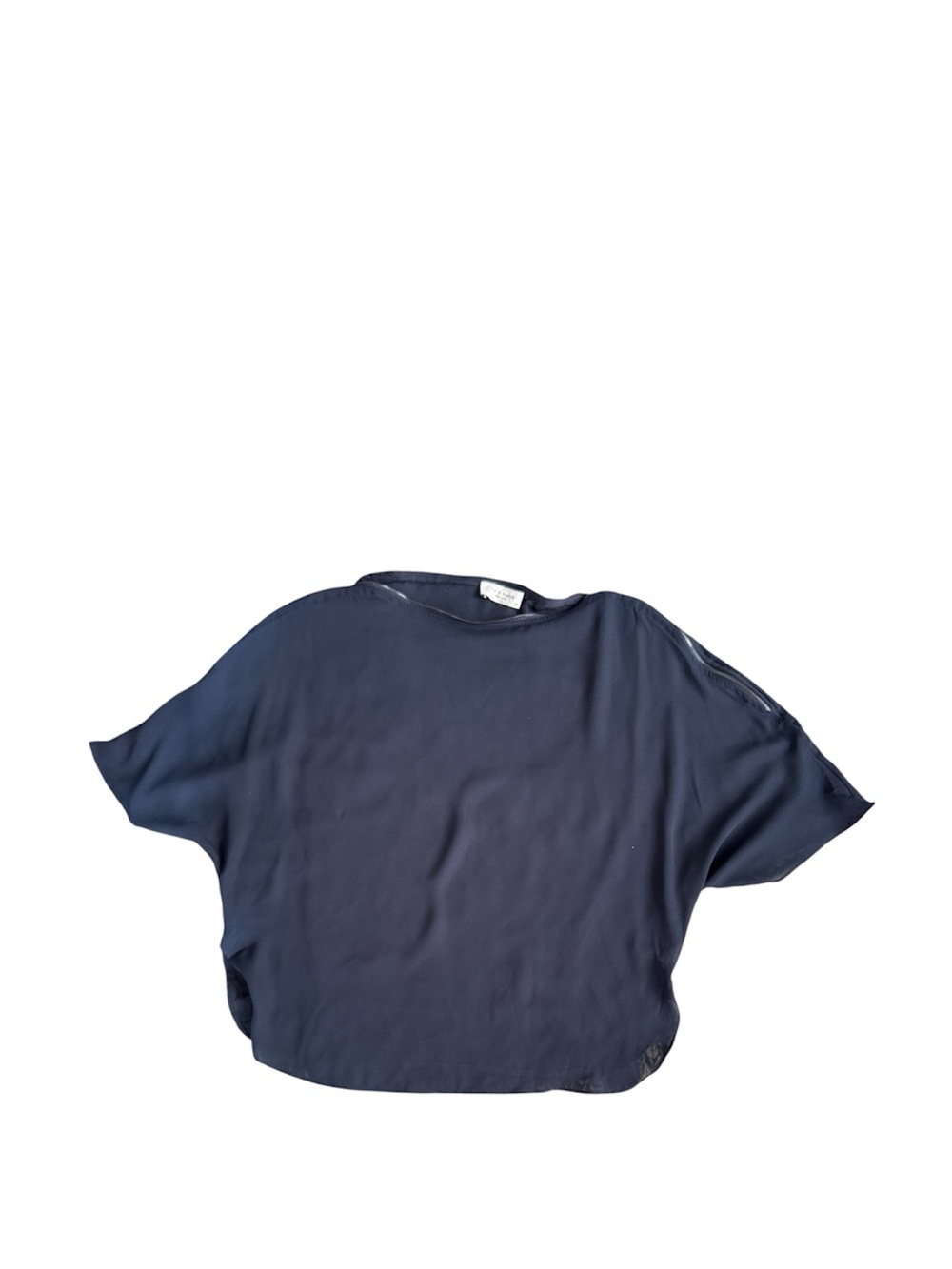 Lola & Sophie Navy Short Sleeve Relaxed Boxy Top